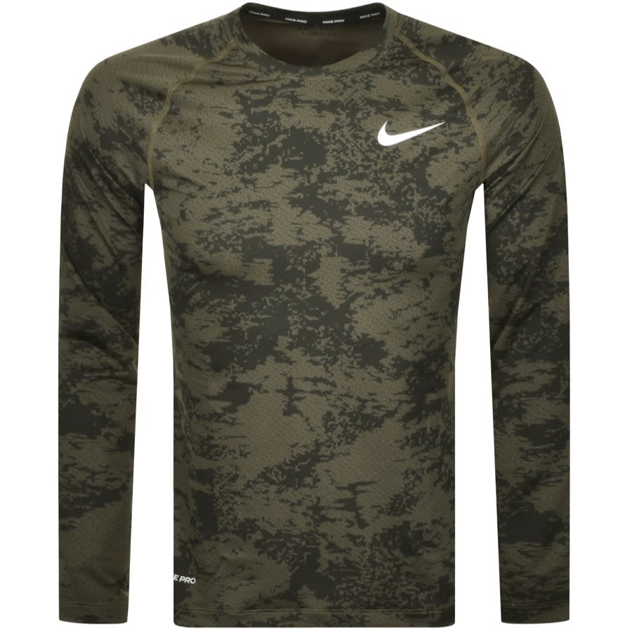 Alternative Image for ProductNike Training Camo Long Sleeve T Shirt Green1